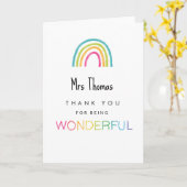 Carte professeur merci d'être merveilleux (Fleur jaune)