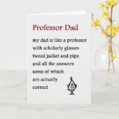 Carte Professeur Papa - un poème de Fête des pères amusa (Fleur jaune)