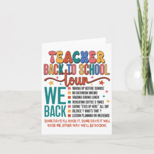 Carte Professeur Retour À L'École Visite Bruh Nous Retou