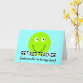 Carte Professeur retraité Green Happy Dance" Cadeaux (Fleur jaune)