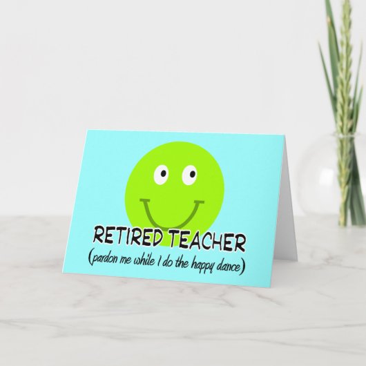 Carte Professeur retraité Green Happy Dance" Cadeaux (Devant)