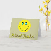 Carte Professeur retraité JAUNE (Fleur jaune)