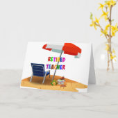 Carte Professeur retraité...temps de détente... (Fleur jaune)