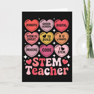Carte Professeur STEM Saint-Valentin Science Technologie