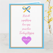 Carte Professeur Super Héros Merci (Fleur jaune)