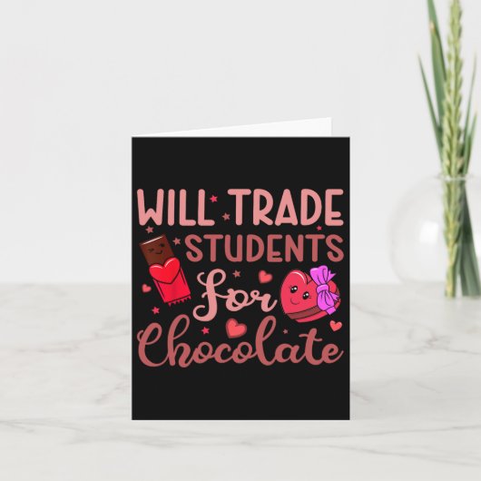 Carte Professeur Valentine échangera des élèves contre d (Devant)