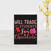 Carte Professeur Valentine échangera des élèves contre d (Fleur jaune)