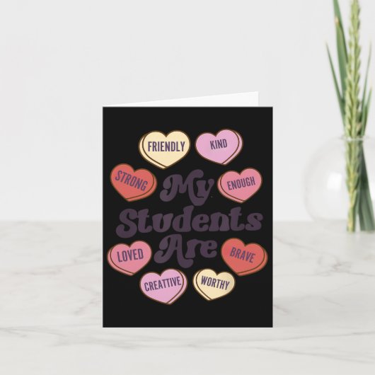 Carte Professeur Valentines Jour Affirmations positives (Devant)