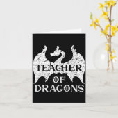 Carte Professeur Vintage de Dragons Citations Drôles Pro (Fleur jaune)