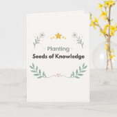 Carte Professeure Fleurale Semer des Graines de Connaiss (Fleur jaune)