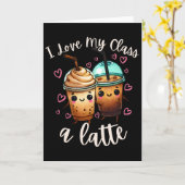 Carte Professeurs Saint-Valentin Latte Café J'aime Mon C (Fleur jaune)