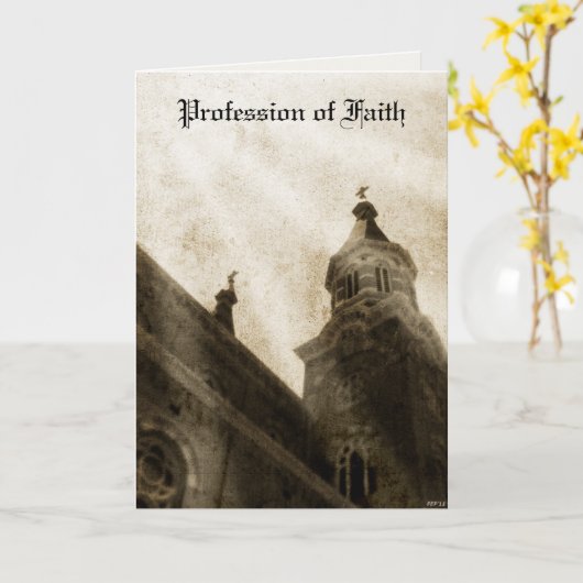 Carte Profession de foi (Fleur jaune)