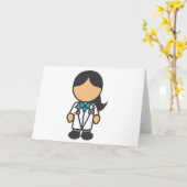 Carte Profession féminine Médicale (Fleur jaune)