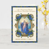 Carte Profession religieuse de frère de l'Assomption  (Fleur jaune)