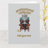 Carte Professional Chillaxer Monkey king Funny Cool App (Fleur jaune)
