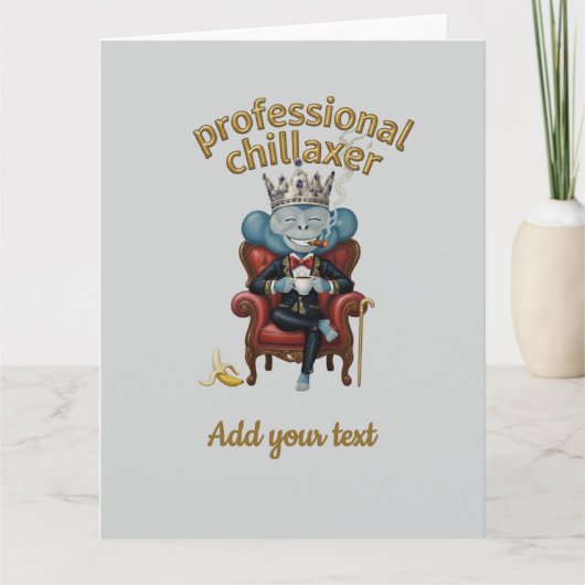 Carte Professional Chillaxer Monkey king Funny Cool App (Devant)