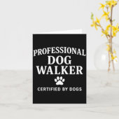 Carte Professional Dog Walker - Certified By Dogs Gift  (Fleur jaune)