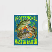 Carte Professional Master Baiter Funny Fishing Meme Boot (Devant)