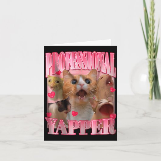 Carte Professional Yapper Cat Funny Oddly Specific Dank  (Devant)