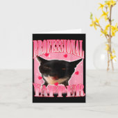 Carte Professional Yapper Cat Funny Oddly Specific Dank (Fleur jaune)