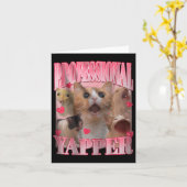 Carte Professional Yapper Chat Drôle Mème (Fleur jaune)