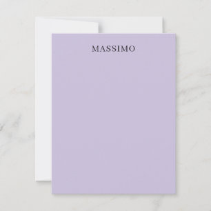 Carte Professionnel Classique Unique Nom Propre Violet C