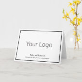 Carte Professionnel Entreprise Votre Logo Note pliée (Fleur jaune)