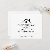 Carte Professionnel Home Matchmaker Immobilier (Devant/Arrière en situation)