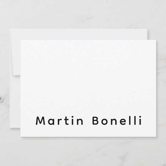 Carte Professionnel Moderne Personnalisé Nom Propre (Devant)
