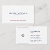 Carte Professionnelle Agent Avec Photo Personnalis (Devant / Derrière)