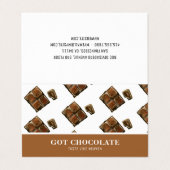 Carte professionnelle Brown moderne au chocolat (Extérieur déplié)