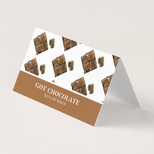 Carte professionnelle Brown moderne au chocolat
