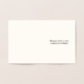 Carte professionnelle Dapper "Ayez un grand annive (Intérieur)