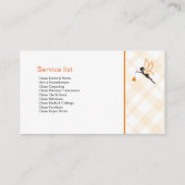 Carte professionnelle d'entreprise de services de (Dos)