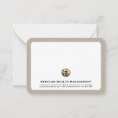 Carte professionnelle Gold Logo Business Note (Devant)