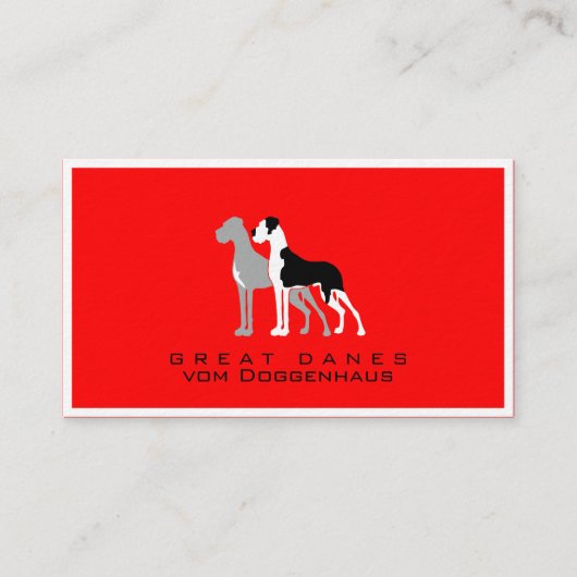 Carte professionnelle Great Dane Boston Mantle (Devant)