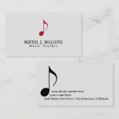 Carte professionnelle minimaliste musicien (Devant / Derrière)