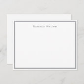 Carte professionnelle moderne Gris Bordure (Devant / Derrière)