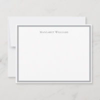 Carte professionnelle moderne Gris Bordure