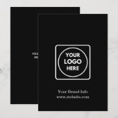 Carte professionnelle noire | Sur mesure  (Devant / Derrière)