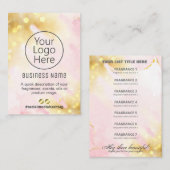 Carte professionnelle Shimmer Rose Gold (Devant / Derrière)