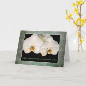 Carte Professionnels administratifs Jour Orchidée blanch (Fleur jaune)