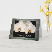 Carte Professionnels administratifs Jour Orchidée blanch (Fleur jaune)