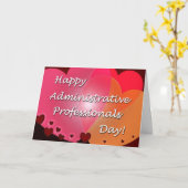 Carte Professionnels de l'administration Coeurs de jour (Fleur jaune)