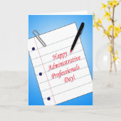 Carte Professionnels de l'administration Stylo papier à  (Fleur jaune)