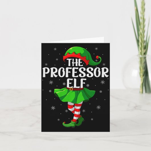 Carte Professor Elf Christmas Girls Women Elf Squad Xmas (Devant)