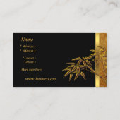 Carte Profil Asiatique Black Gold Bambou (Dos)