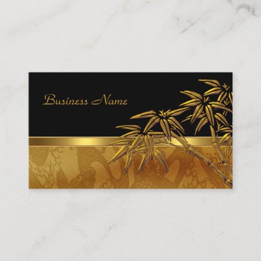 Carte Profil Asiatique Black Gold Bambou (Devant)