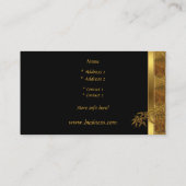Carte Profil Asiatique Black Gold Bambou (Dos)