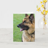 Carte Profil berger allemand (Fleur jaune)